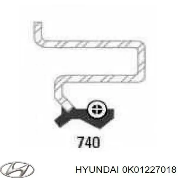 0K01227018 Hyundai/Kia bucim da haste de redutor do eixo traseiro