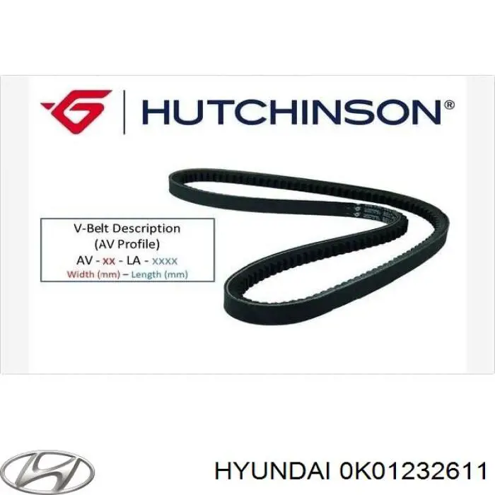 Купить 0K01232611 Hyundai/Kia Ремень генератора