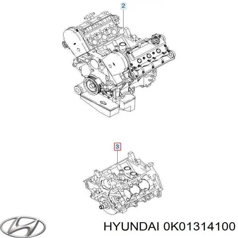 0K01314100 Hyundai/Kia bomba de óleo