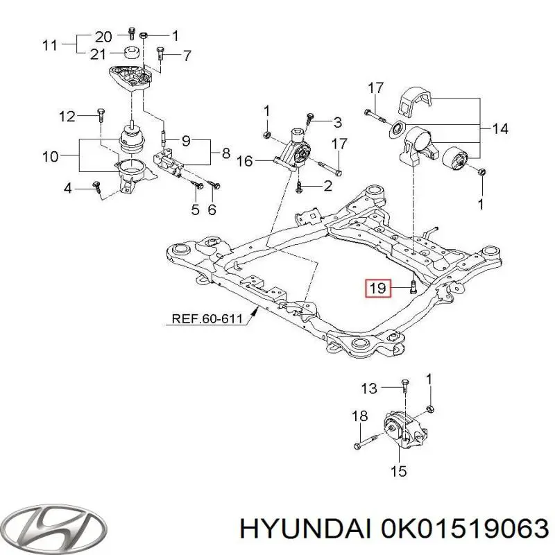 0K01519063 Hyundai/Kia 