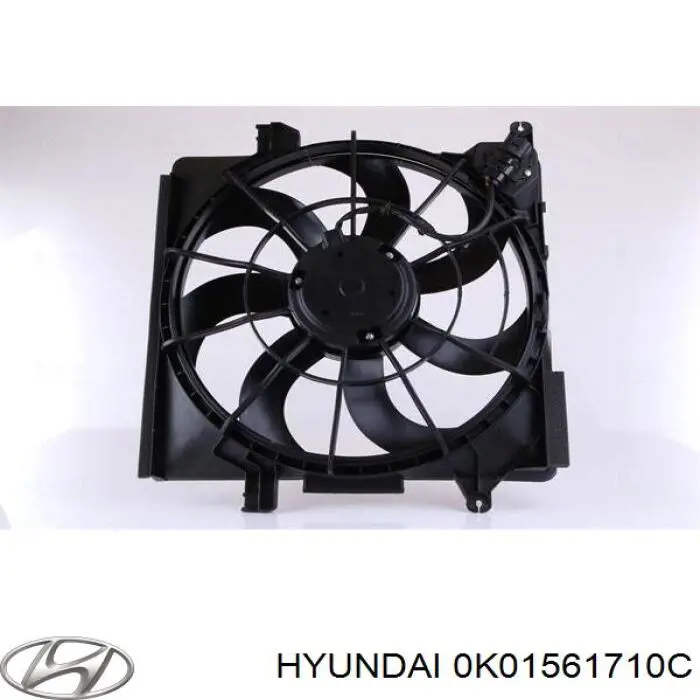 Купить 0K01561710 Hyundai/Kia Диффузор радиатора кондиционера, в сборе с крыльчаткой и мотором