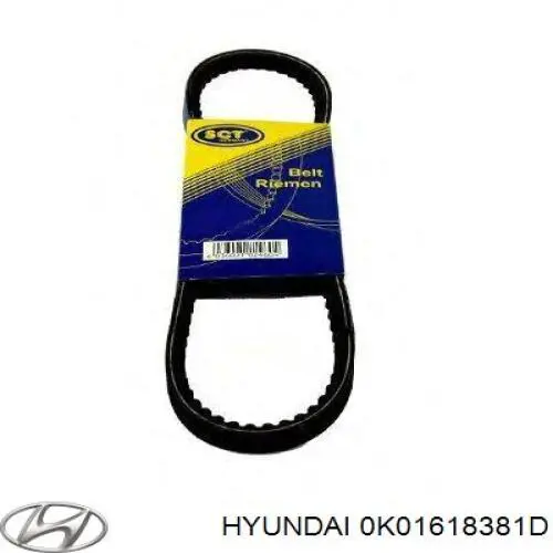 Купить 0K01618381D Hyundai/Kia Ремень генератора