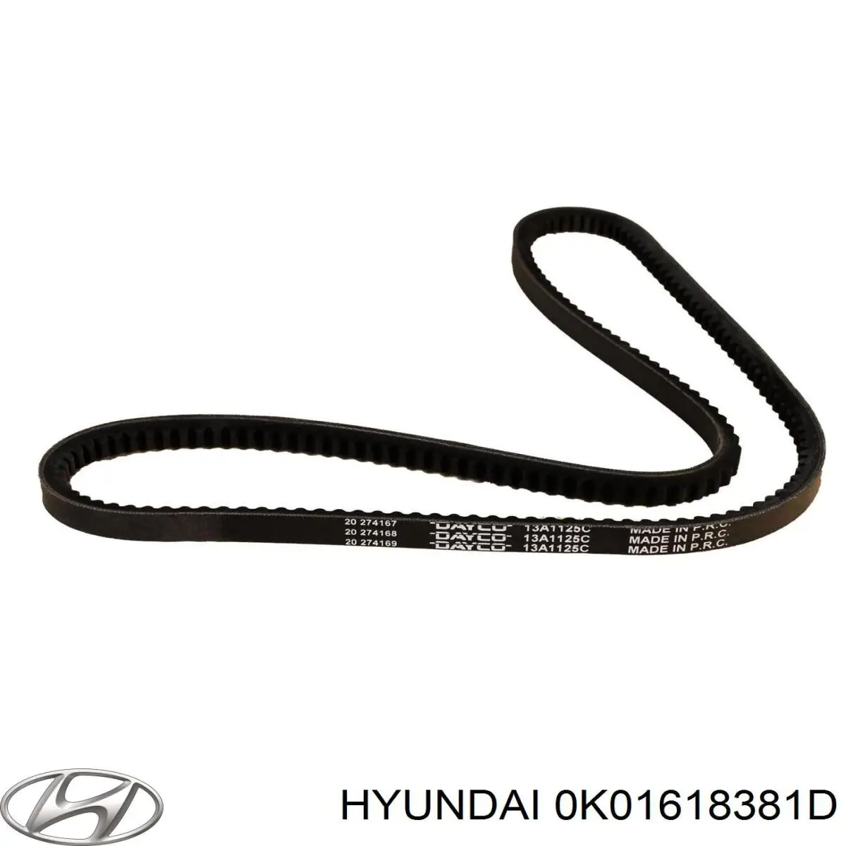 Клиновый ремень Hyundai/Kia 0K01618381D цена, от 12.60 USD