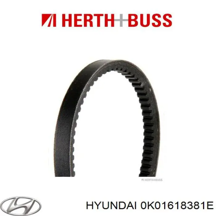 Клиновый ремень Hyundai/Kia 0K01618381E цена, от 10.27 USD