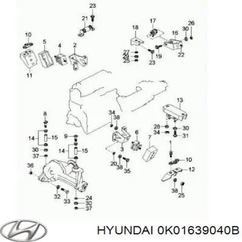 Купить K10S100R RBI Подушка (опора) двигателя правая передняя