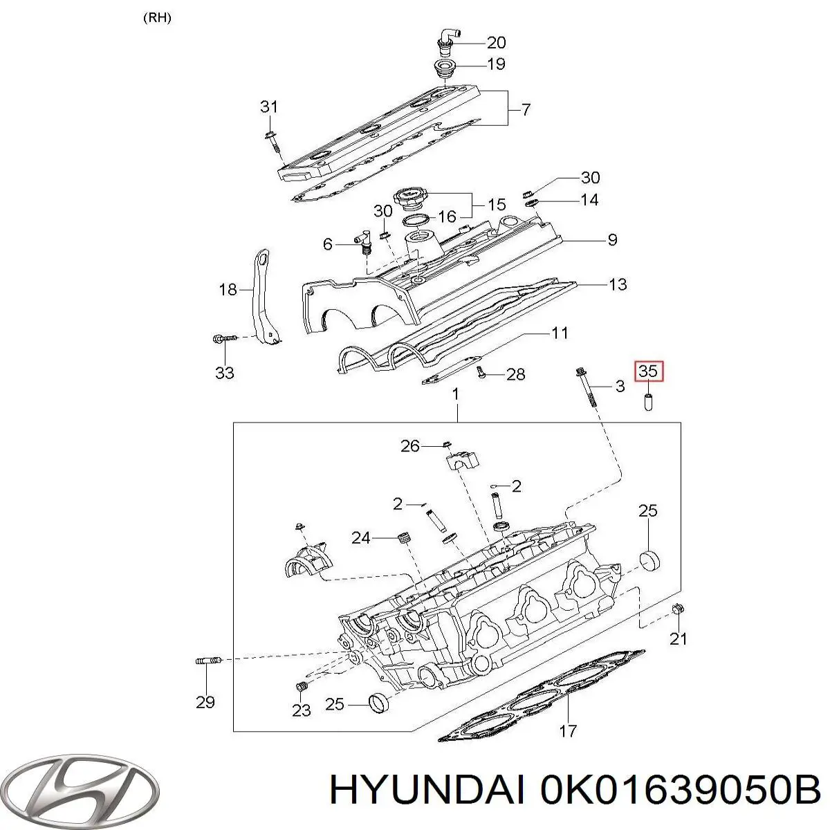  0K01639050B Hyundai/Kia