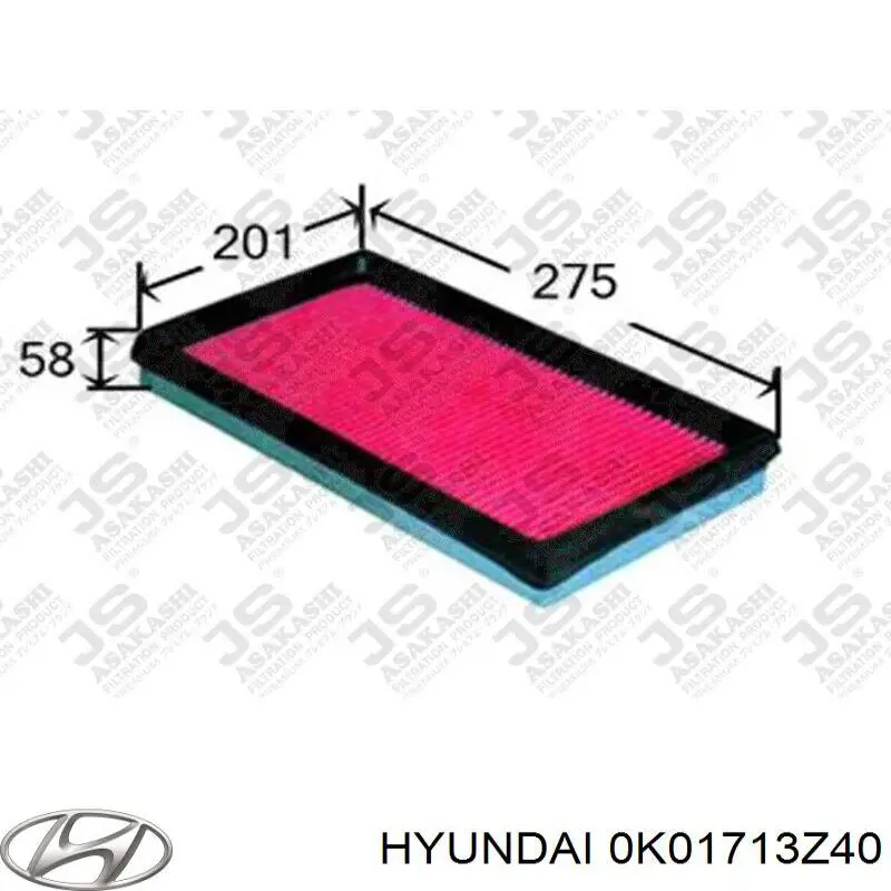 Воздушный фильтр 0K01713Z40 Hyundai/Kia