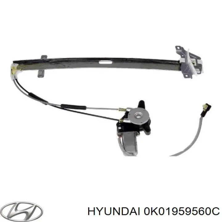0K01959560C Hyundai/Kia mecanismo de acionamento de vidro da porta dianteira esquerda