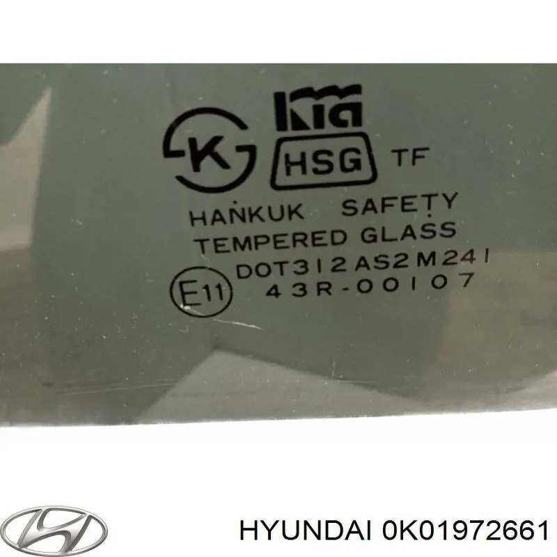 Купить 0K01972661 Hyundai/Kia Задняя форточка правая