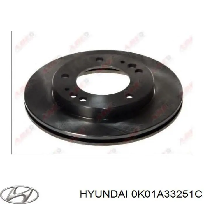 0K01A33251C Hyundai/Kia тормозные диски