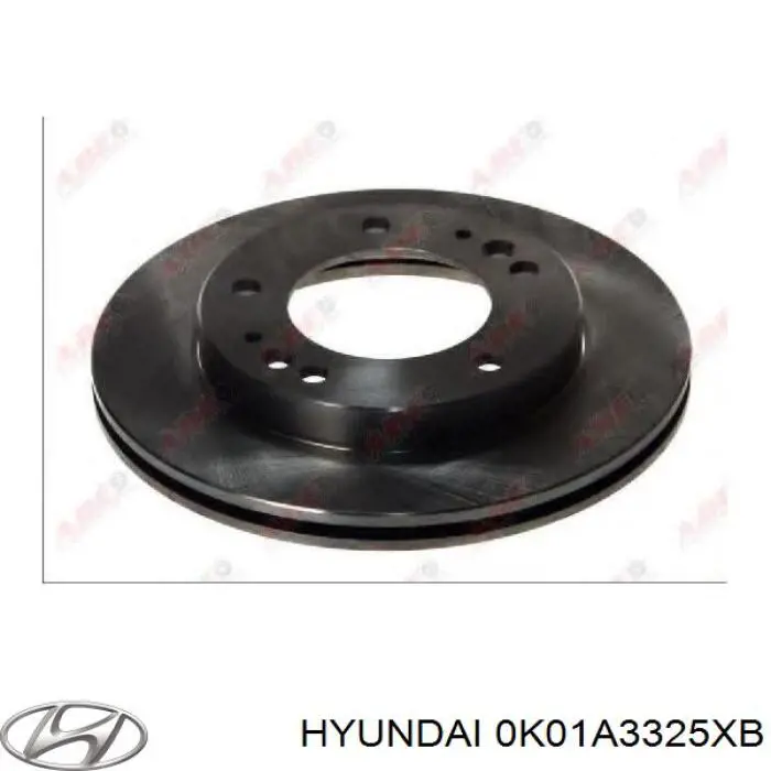 0K01A3325XB Hyundai/Kia тормозные диски
