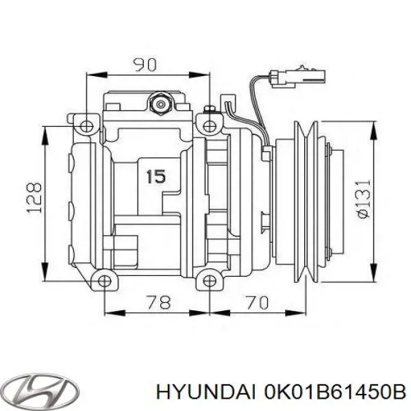 Компрессор системы кондиционирования Hyundai/Kia 0K01B61450 цена, от 126.98 USD