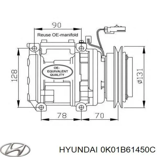 Насос кондиционера Hyundai/Kia OK01B61450