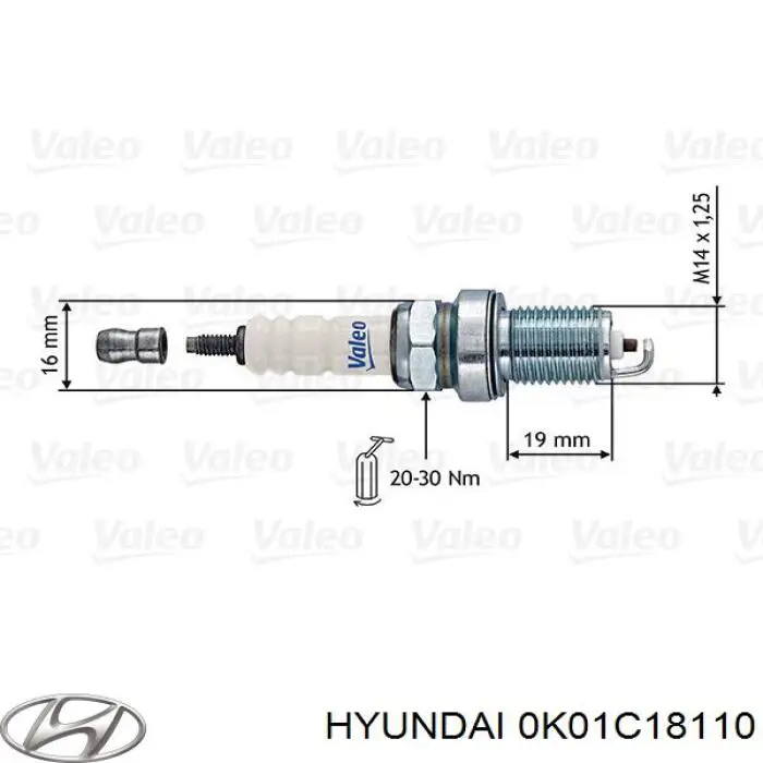 Свеча зажигания Hyundai/Kia 0K01C18110 цена, от 3.62 USD