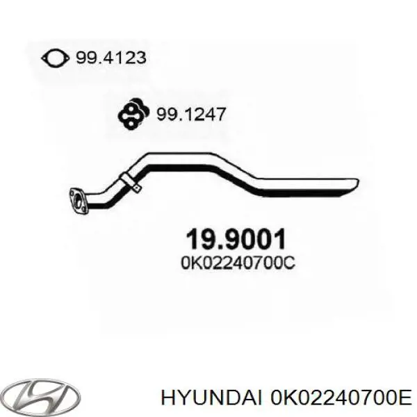 Глушитель, задняя часть 0K02240700E Hyundai/Kia