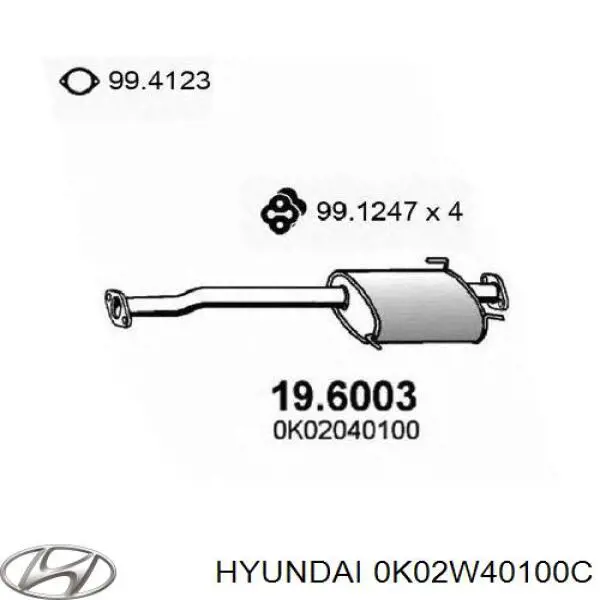 0K02W40100C Hyundai/Kia 