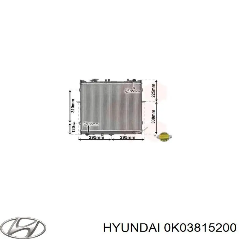Радиатор охлаждения двигателя Hyundai/Kia 0K03815200 цена, от 117.95 USD