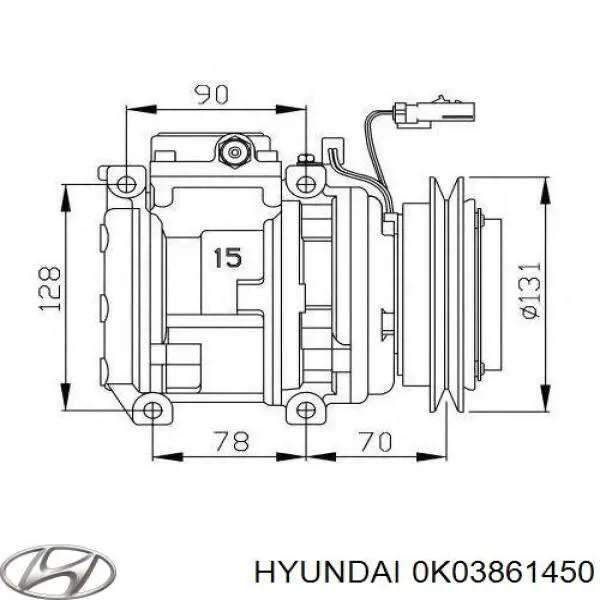 Купить 0K03861450 Hyundai/Kia Компрессор климатической установки