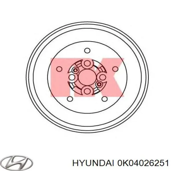 Задний барабан Hyundai/Kia 0K04026251