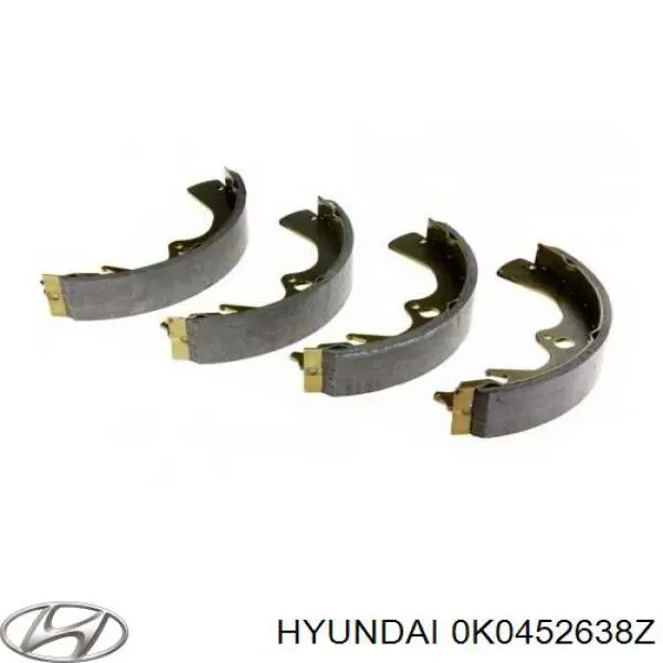 Задние барабанные колодки 0K0452638Z Hyundai/Kia