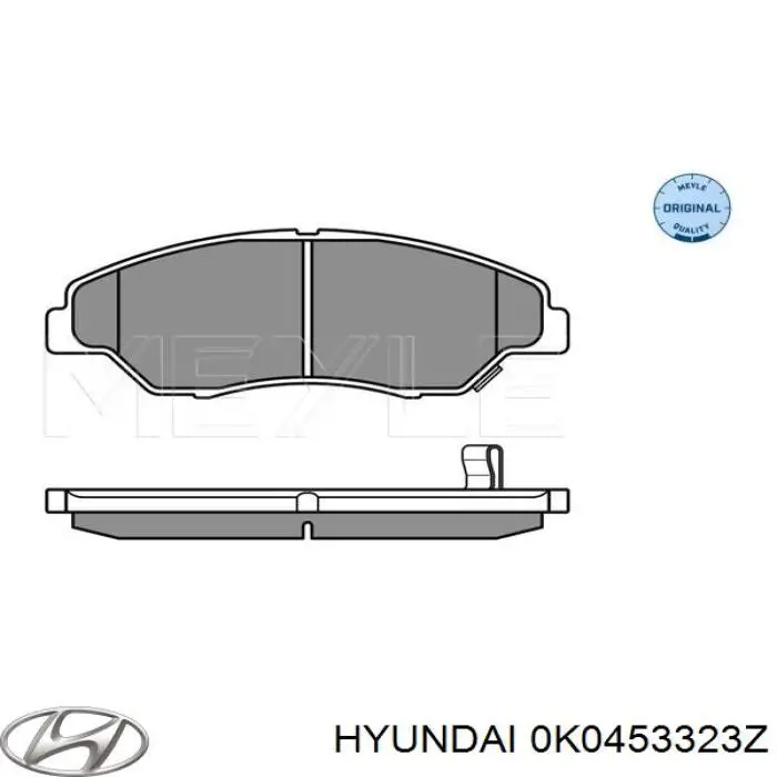 Передние тормозные колодки 0K0453323Z Hyundai/Kia