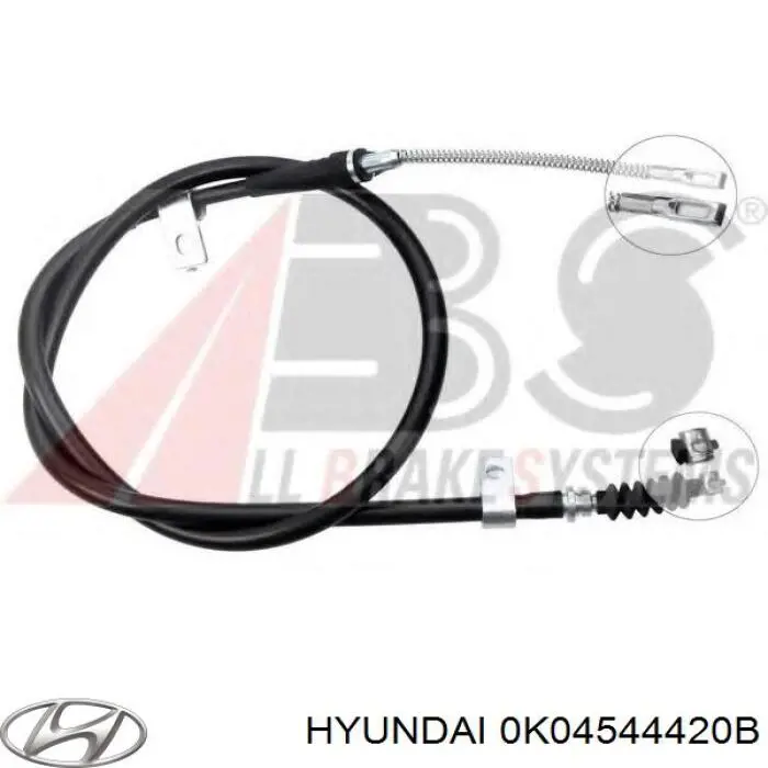 0K04544420B Hyundai/Kia трос ручного тормоза задний левый