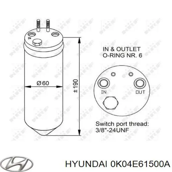 Осушитель кондиционера Hyundai/Kia 0K04E61500A цена, от 24.34 USD