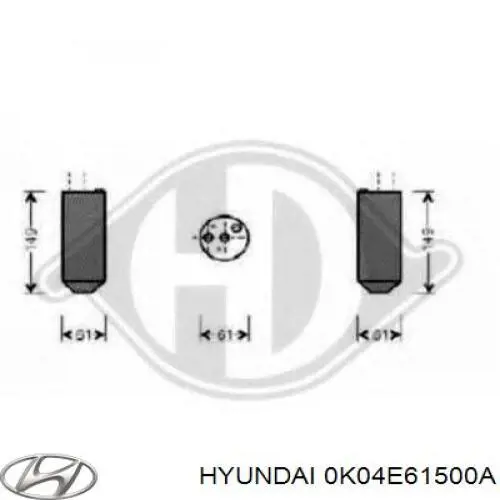 Ресивер-осушитель кондиционера Hyundai/Kia 0K04E61500A