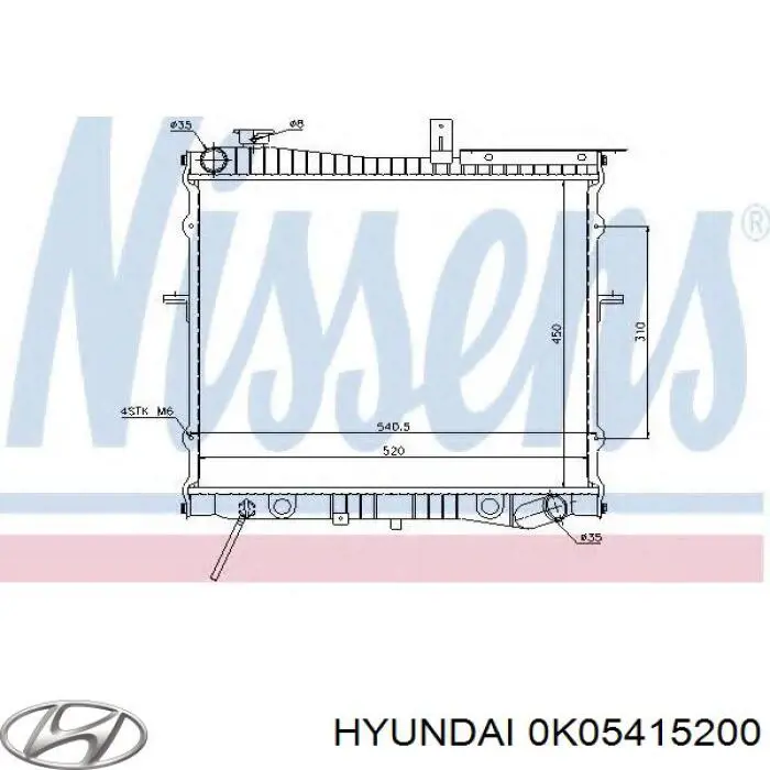 Радиатор 0K04R15200 Hyundai/Kia