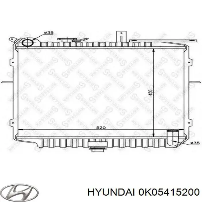 0K05415200 HYUNDAI Radiador original y equivalente