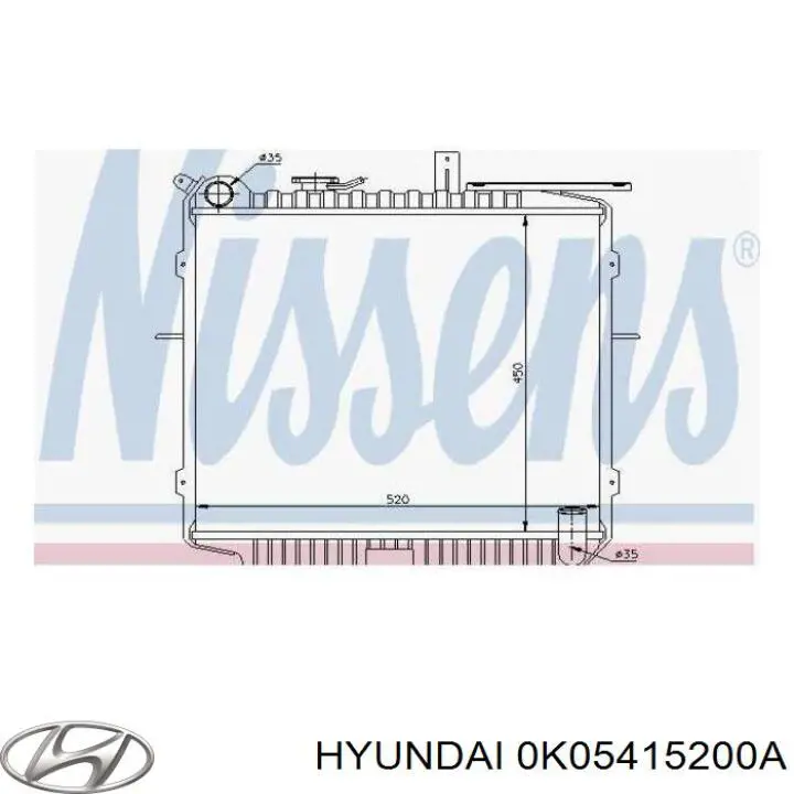 Купить 0K05415200A Hyundai/Kia Радиатор водяной