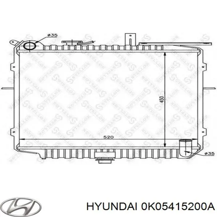 0K05415200A Hyundai/Kia Радиатор основной