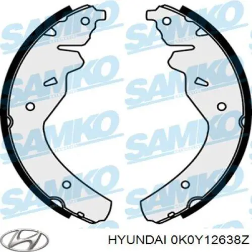 Тормоза рабочие задние ножные и тормозные барабаны Hyundai/Kia 0K0Y12638Z цена, от 29.66 USD