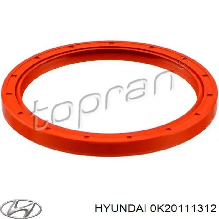 0K20111312 Hyundai/Kia vedação traseira de cambota de motor