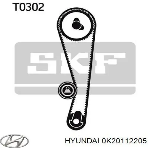 0K20112205 Hyundai/Kia ремень грм