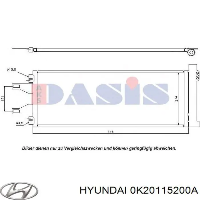 0K20115200A Hyundai/Kia Радиатор основной