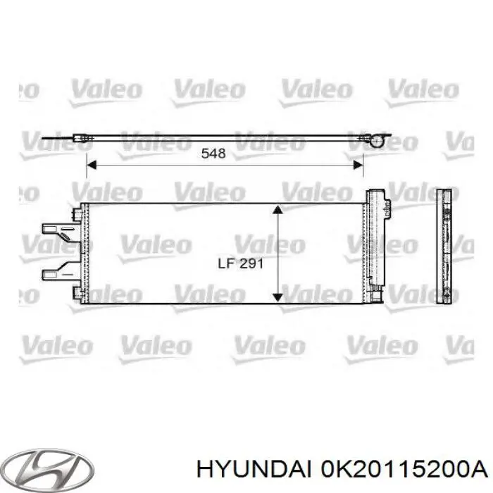 Купить 0K20115200A Hyundai/Kia Радиатор водяной