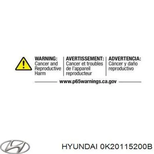 Радиатор 0K20115200B Hyundai/Kia
