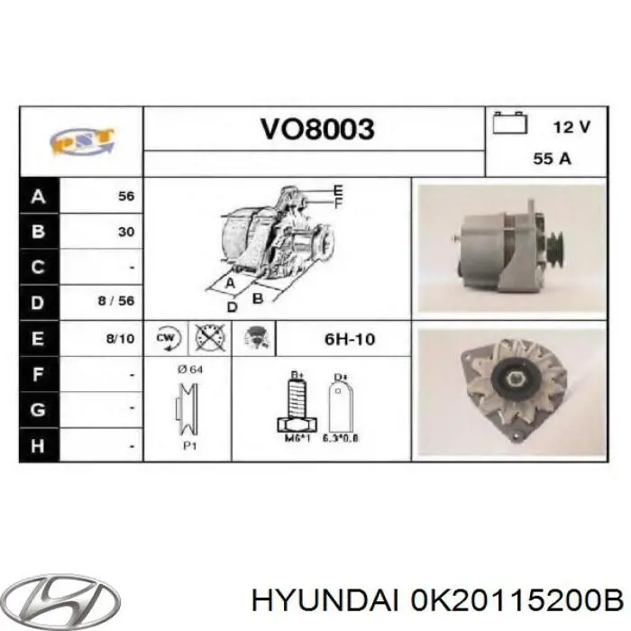 0K20115200B Hyundai/Kia Радиатор основной