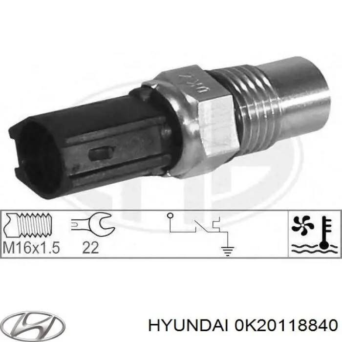 0K20118840 Hyundai/Kia Датчик радиатора