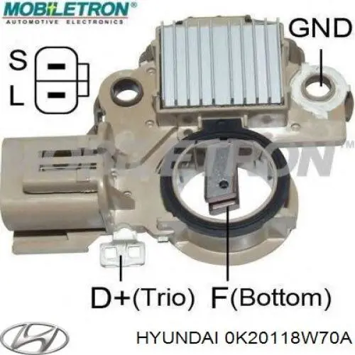 0K20118W70A Hyundai/Kia реле-регулятор генератора (реле зарядки)