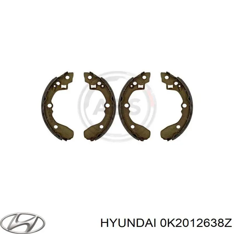 Купить 0K2012638Z Hyundai/Kia Задние барабанные тормозные колодки