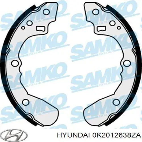Тормоза рабочие задние ножные и тормозные барабаны Hyundai/Kia 0K2012638ZA цена, от 20.51 USD