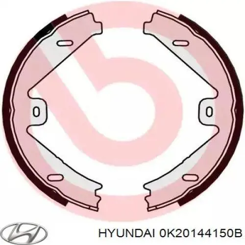 Трос ручного тормоза промежуточный 0K20144150B Hyundai/Kia