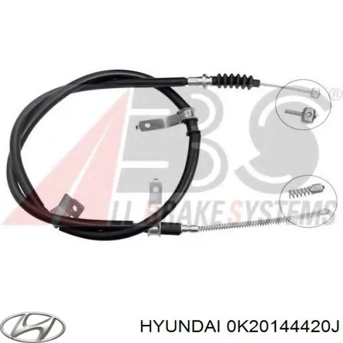 Купить C70319OEM Korea (oem) Трос стояночного тормоза задний левый