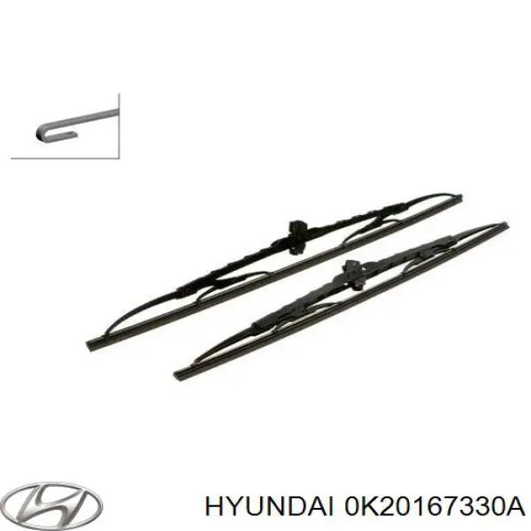 0K20167330A Hyundai/Kia щетка-дворник лобового стекла пассажирская