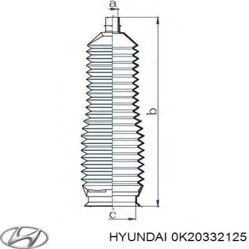 Купить 0K20332125 Hyundai/Kia Чехол рулевого механизма