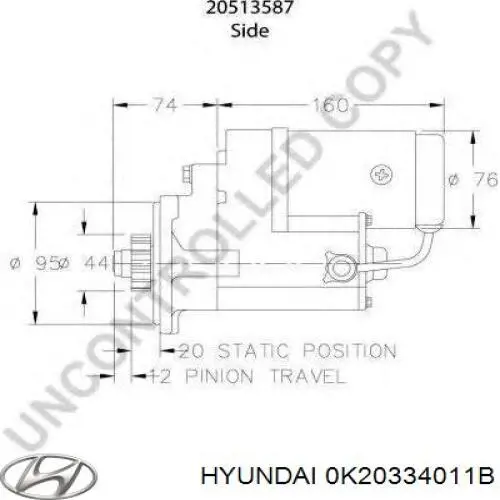 Передняя пружина 0K20334011B Hyundai/Kia