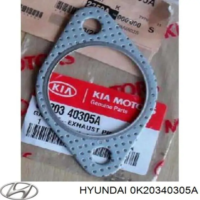 Прокладка прийомної труби глушника 0K20340305A Hyundai/Kia