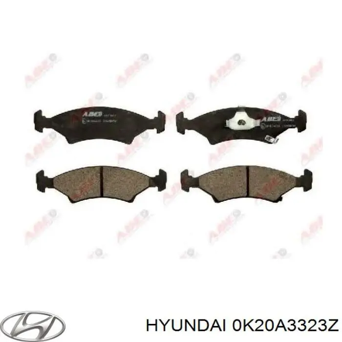 Передние тормозные колодки 0K20A3323Z Hyundai/Kia